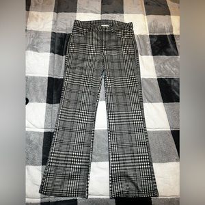 Plaid bootcut pants